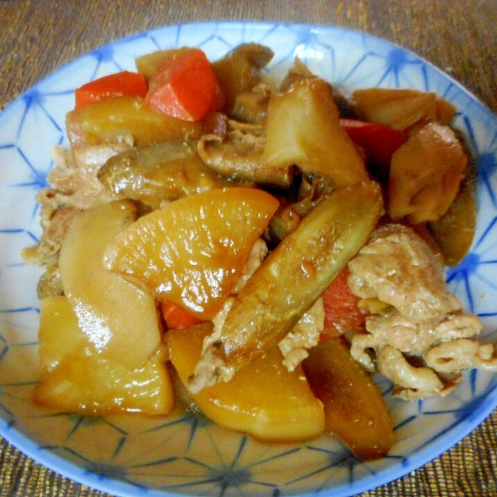 豚肉と根菜の筑前煮風 レシピ 作り方 By Mococo05 楽天レシピ 豚肉と根菜の筑前煮風 レシピ 作り方 By Mococo05 楽天レシピ